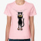 Жіноча футболка чорна кішка - купити в інтернет-магазині