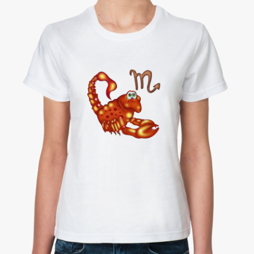 Классическая футболка с принтом СКОРПИОН