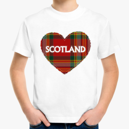 Детская футболка с принтом Love Scotland