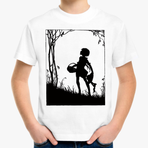 Детская футболка с принтом По осеннему лесу