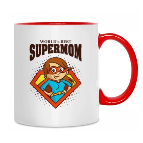 Кружка с принтом SUPERMOM world's best
