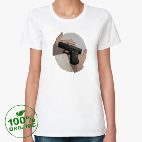 Женская футболка из органик-хлопка Пистолет