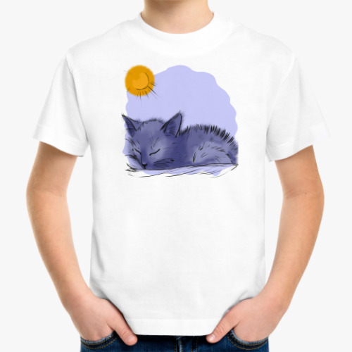 Детская футболка с принтом 'котенок'