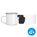 Кружка металлическая белая (круговая запечатка)