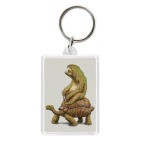 Брелок 5.7 x 4.1 см Ленивец на черепахе