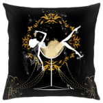 Силуэт шикарной девушки в бокале шампанского