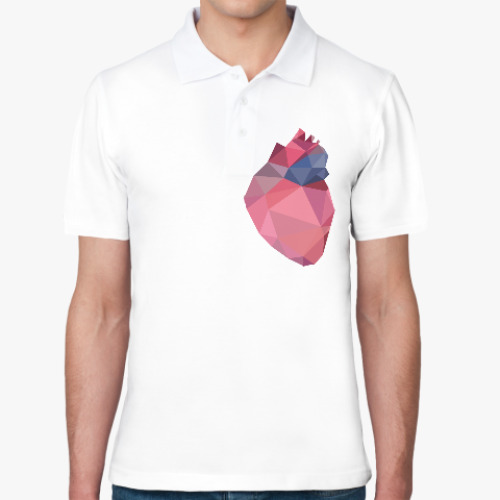 Рубашка поло Полигональное сердце