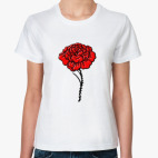 Классическая женская футболка Роза