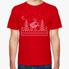 Классическая футболка Олени в лесу