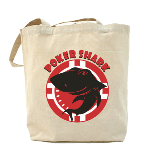 Сумка шоппер с принтом  «Poker shark»