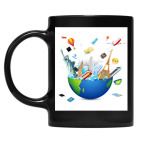 Кружка цветная UV-DTF