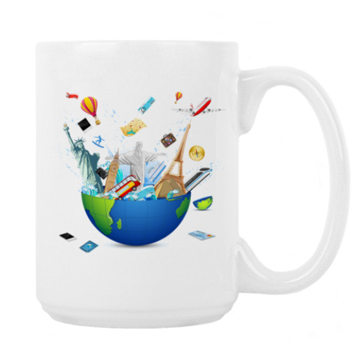 Кружка с принтом Глобус