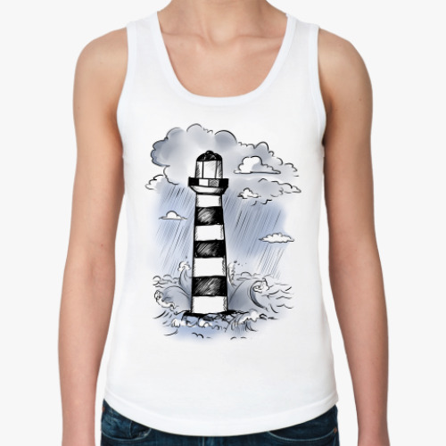 Женская майка с принтом Маяк