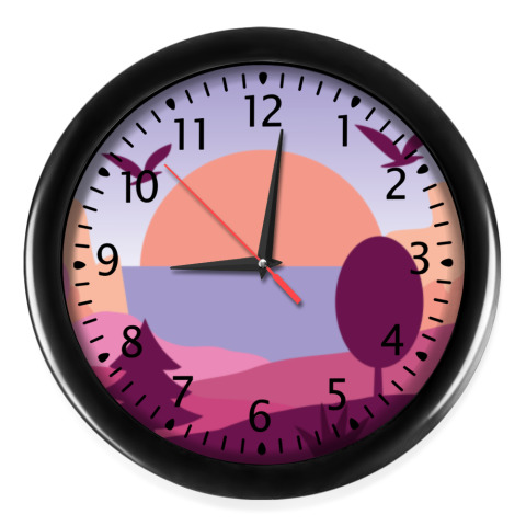 часы показывающие вечернее время