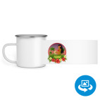 Кружка металлическая белая (круговая запечатка)