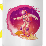 Космонавт серфер на волне