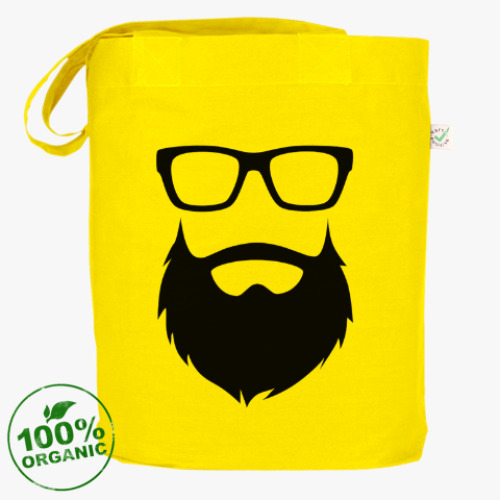 Сумка шоппер с принтом Борода