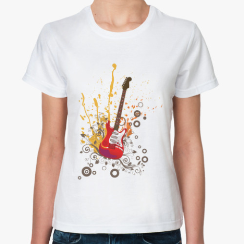 Классическая футболка с принтом ROCK