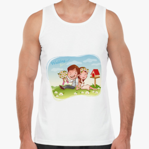 Майка с принтом Wedding story