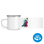 Кружка металлическая белая (круговая запечатка)