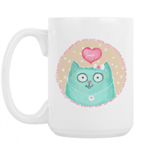 Кружка Влюбленная котешка