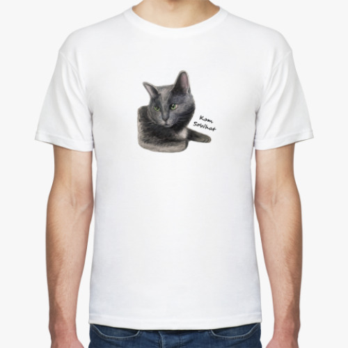 Футболка с принтом Котэ-сноб