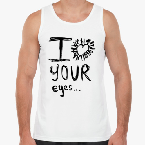 Майка с принтом I love your eyes
