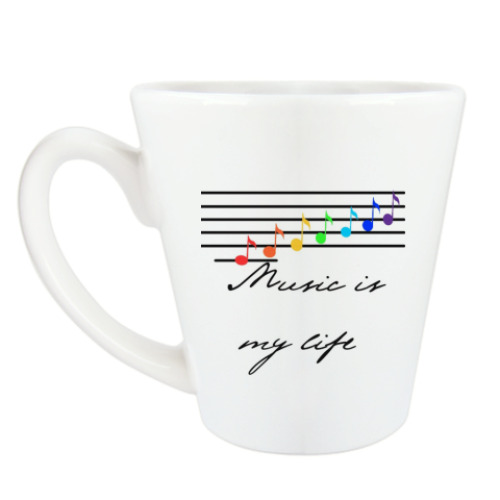 Чашка Латте 'Music'