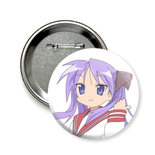 Значок 58мм с принтом Kagami Hiiragi