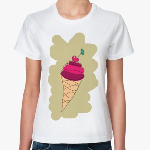 Классическая футболка  мороженое