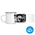 Кружка металлическая белая (круговая запечатка)