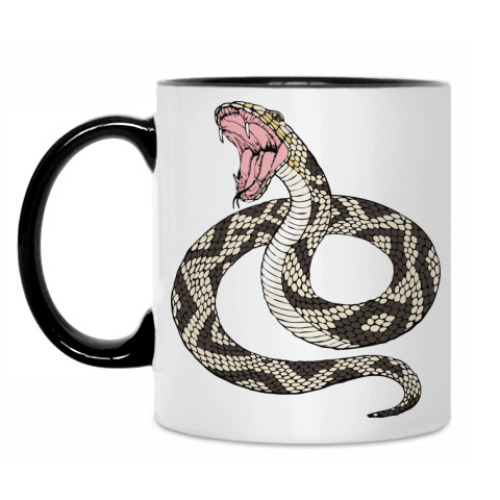 Кружка с принтом  Новый год 2013 змея