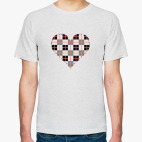 Сердце пэчворк в клетку