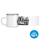 Кружка металлическая белая (круговая запечатка)