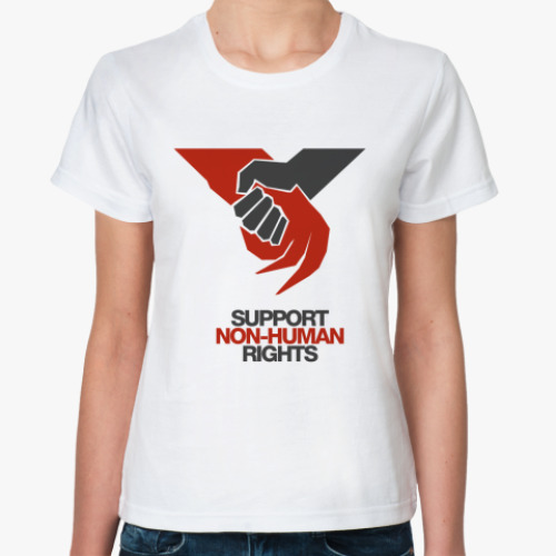 Классическая футболка с принтом Support