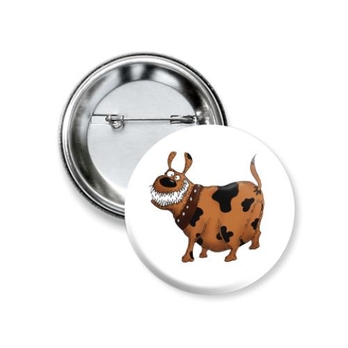 Значок 37мм с принтом фитнес