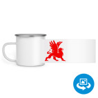 Кружка металлическая белая (круговая запечатка)