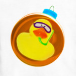 Уточка на коричневом шаре