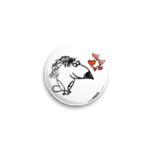 Значок 25мм с принтом «Влюбленная Кэмерон»