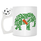 Кружка с футбольным мячиком