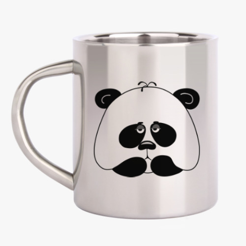 Кружка металлическая Грустная панда