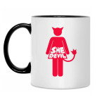 Кружка двухцветная