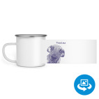 Кружка металлическая белая (круговая запечатка)