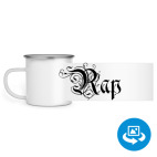 Кружка металлическая белая (круговая запечатка)