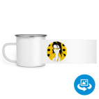 Кружка металлическая белая (круговая запечатка)