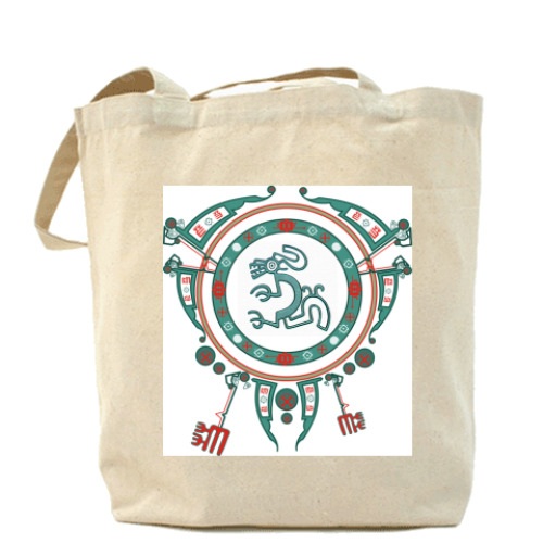 Сумка шоппер с принтом 'Воин'