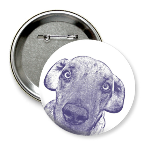 Значок 75мм  Dog