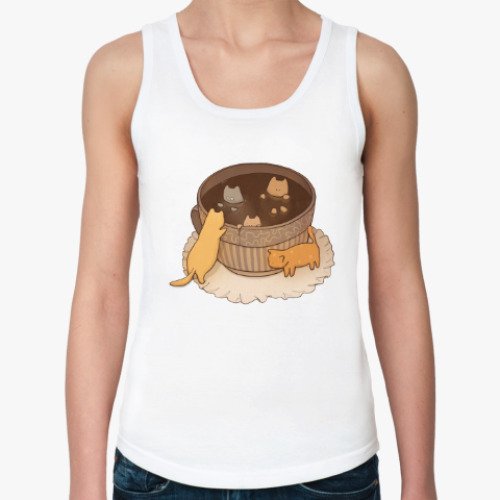 Женская майка с принтом Кофейные коты