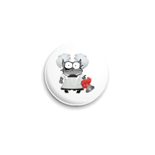 Значок 25мм с принтом Котэ-первоклашка