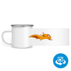 Кружка металлическая белая (круговая запечатка)